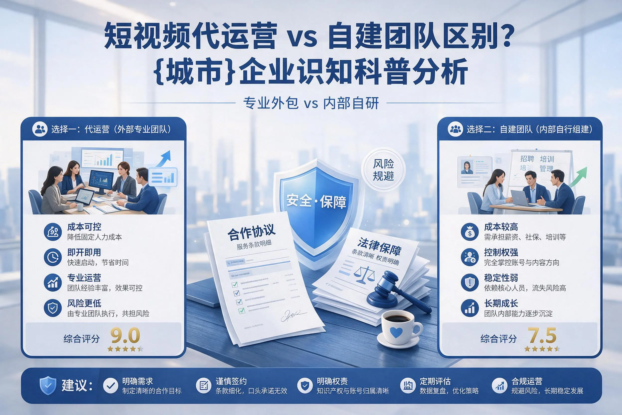 短视频代运营与自建团队区别？洛阳企业认知科普分析