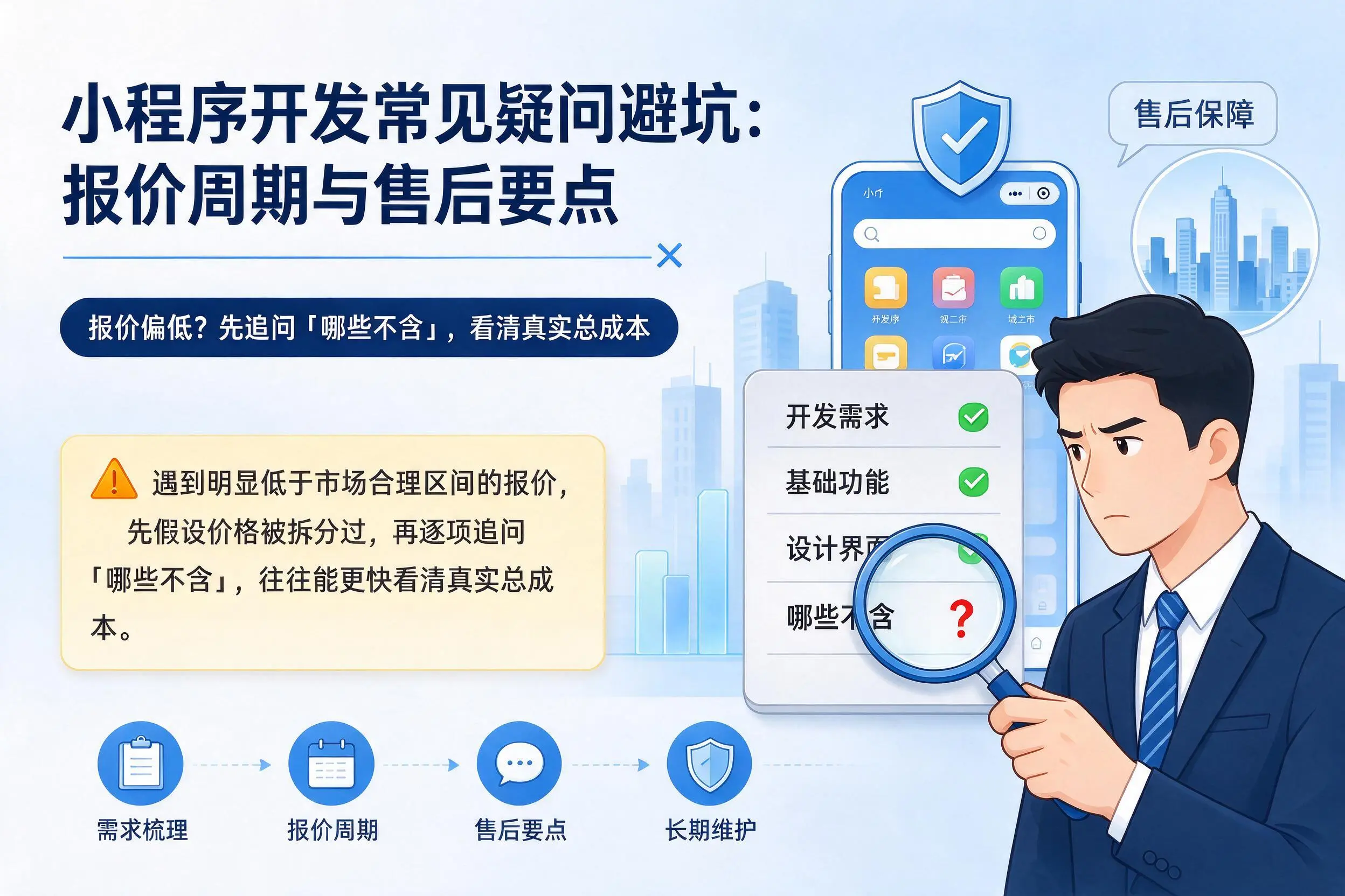 洛阳小程序开发常见疑问避坑:报价周期与售后要点