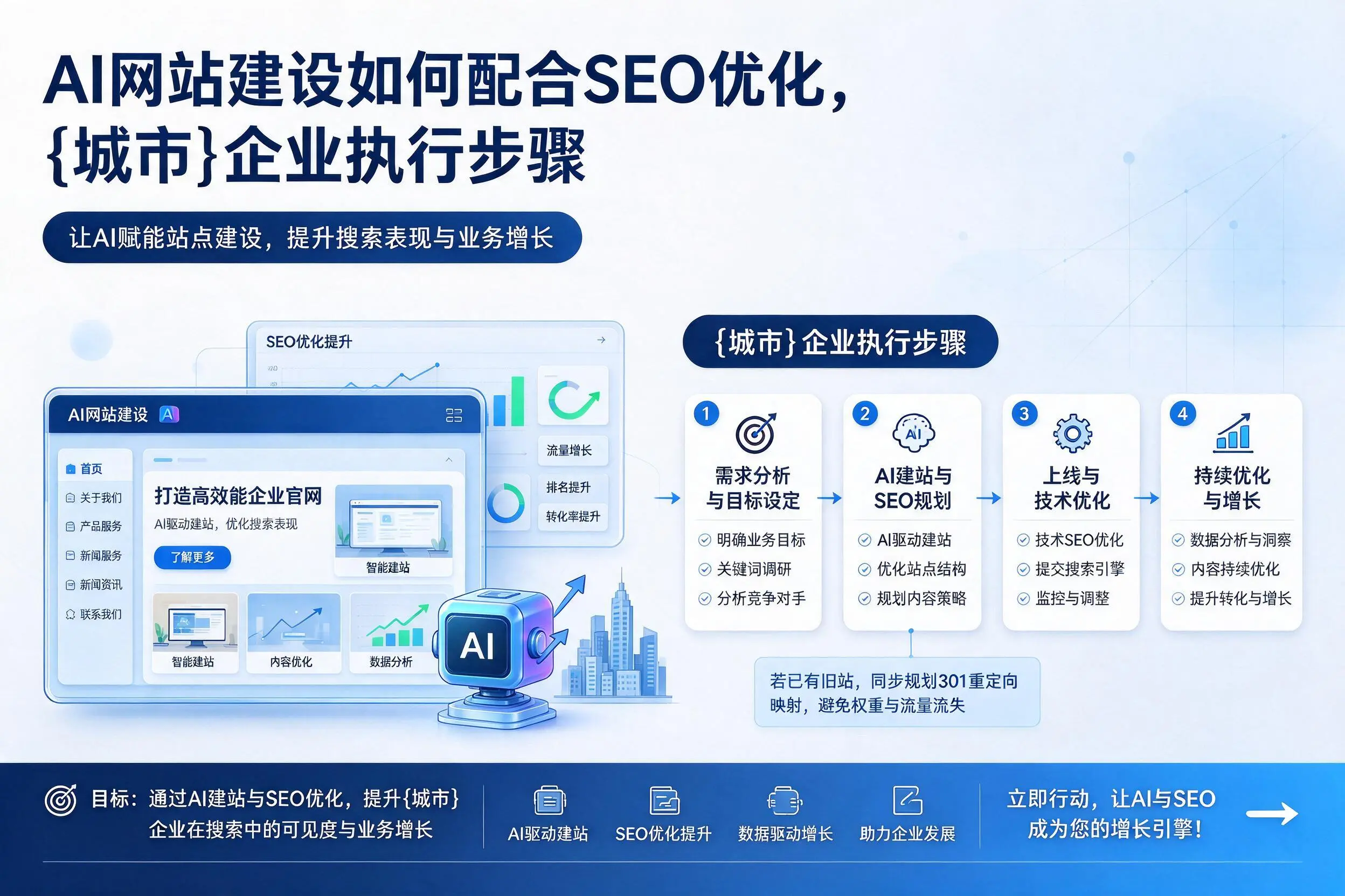 AI网站建设如何配合SEO优化,洛阳企业执行步骤
